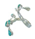 Silver Jewelry Turquoise Southwestern Ring Size 5-3/4 AX89236